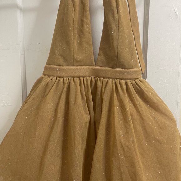 Pippa Mini Dress in Gold Sparkle by Babyboo Fashion Pippa Mini Dress in Gold Sparkle by Babyboo Fashion